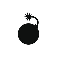 Bomb icon isolated on white background
