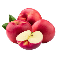 Red apple isolated on a transparent background
