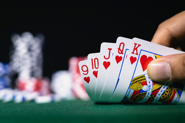 Poker Karten checken - obrazy, fototapety, plakaty
