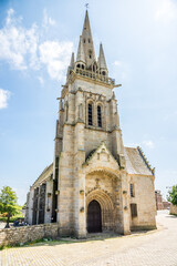 Fototapeta na wymiar View at the Church of Our Lady (Notre Dame) in the streets of Graces in France