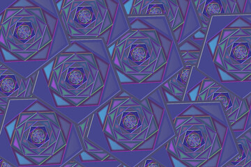 diamond themed intertwined pentagon design