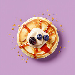 pancakes with berries