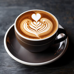 cup of coffee with heart