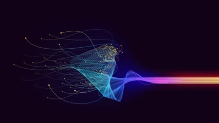 Abstract lines big data connection vector background © Tasphong