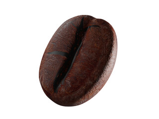 Group of Coffee beans 3D rendering isolated on transparent background .
