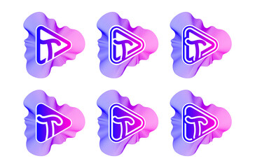 Letter T play sound wave logo. This logo is perfect for music events, party, discos, record brands, and the like.
