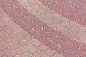 Close up of cobblestone walkway for use as background