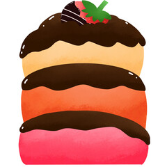 chocolate cake with cherry