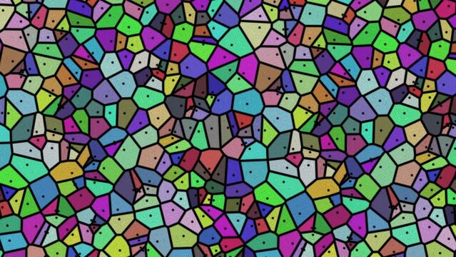 Textured Abstract Colorful Geometry Shape Shifting I