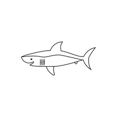 Fototapeta premium Shark icon vector. sea ​​life illustration sign. fish symbol or logo.
