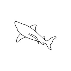 Obraz premium Shark icon vector. sea ​​life illustration sign. fish symbol or logo.