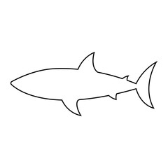 Shark icon vector. sea ​​life illustration sign. fish symbol or logo.