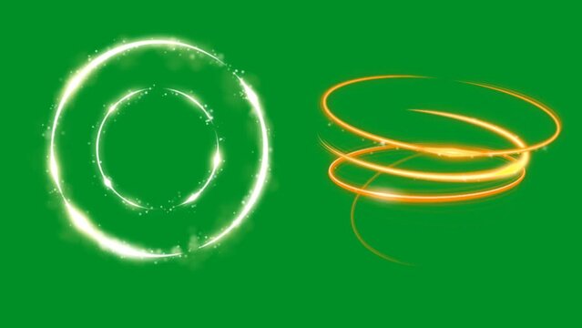 Light swirl green screen, Abstract technology, science, engineering artificial intelligence, Seamless loop 4k video, 3D Animation, Ultra High Definition, 4k video
