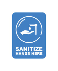 hand sanitizer sign	