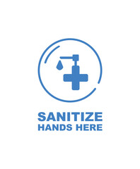 hand sanitizer sign	