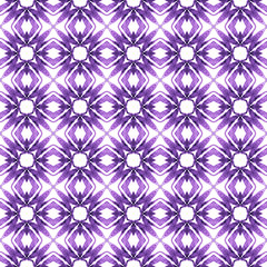 Hand drawn green mosaic seamless border. Purple