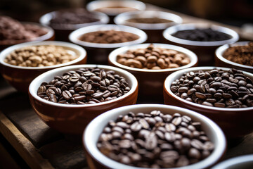 Fototapeta premium Explore the concept of coffee beens, transparent background (PNG). Generative AI.