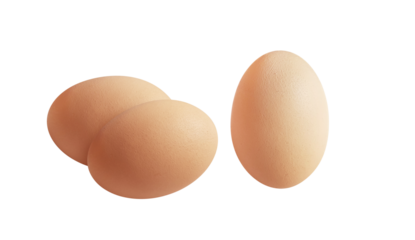 three eggs isolated PNG transparent