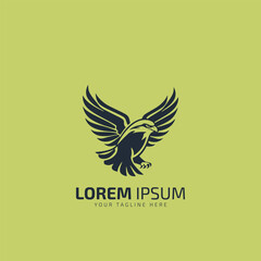 stylized eagle wings logo design icon vector.