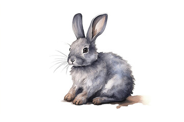 Rabbit animal isolated painting