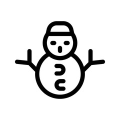 Snowman Icon Vector Symbol Design Illustration