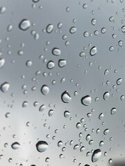 water drops on glass