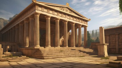 Obraz premium Views of the Temple of Hephaestus, Athens, Greece