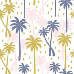 Seamless pattern with palm. Vector illustrations