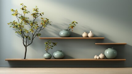 Fototapeta premium Poster and lamps over the brick Wall. Created with Generative AI.