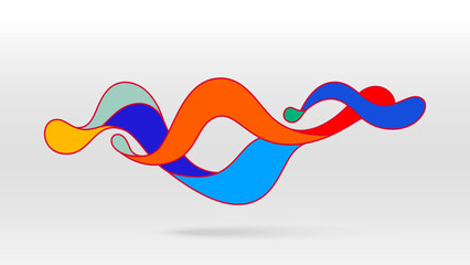 Colorful motion sound wave abstract background