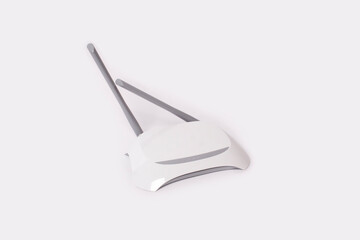 antenna internet router two isolated on white background