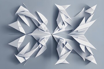 "Dynamic Evolution" Stock Photography: Immerse yourself in the captivating concept of leadership and advancement with this AI-generated artwork. Experience the dynamic nature of progress as origami sw