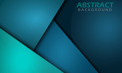 Green turquoise and Blue background vector overlap layer on dark space for background design
