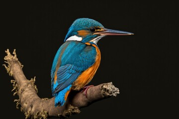 a bird with bright blue feathers sitting on a tree branch