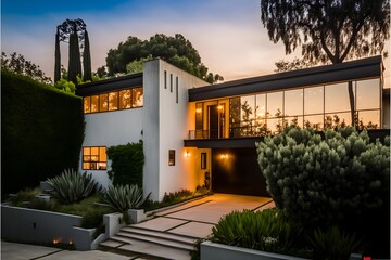 An unrivaled architectural triumph perched on a knoll north of the boulevard in prime Los Feliz Inspired by the mid20th century Case Study program this 1960 masterpiece has been thoroughly revived 