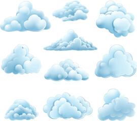 Cute cloud in 3D style.