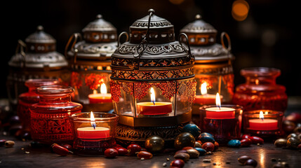 Fototapeta na wymiar candles in temple