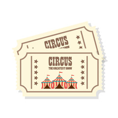 Vintage retro circus ticket