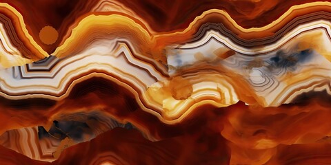 AI Generated. AI Generative. Agate strone abstract geometric yellow orange pattern decoration. Vintage texture surface. Graphic Art