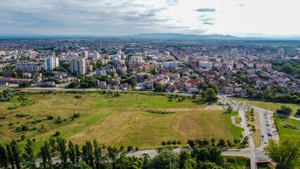 Awe-inspiring aerial shot of Sabac City in Serbia