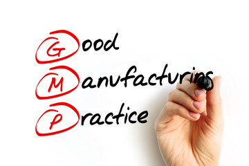 GMP Good Manufacturing Practice - system for ensuring that products are consistently produced and...