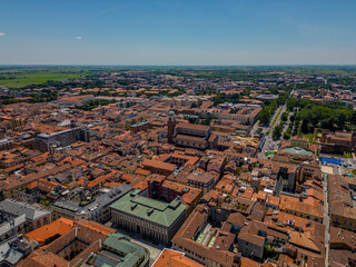 Fototapeta premium Beautiful Italian city of Novara with a bird's eye view