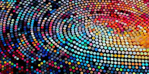 Obraz premium AI Generated. AI Generative. Geometric abstract random pixel dot decoration texture background. Used for graphic or web design. Graphic Art