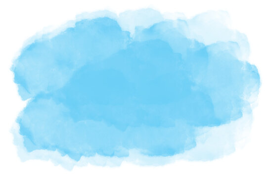 watercolor light blue background. watercolor background with clouds.