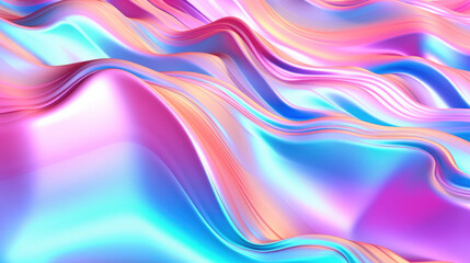 Holographic foil texture wavy background