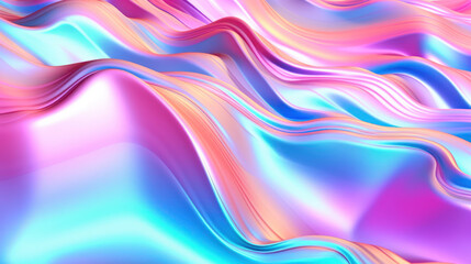 Obraz premium Holographic foil texture wavy background
