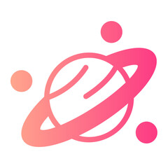 saturn gradient icon © ajat