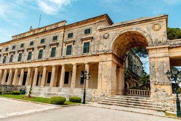 Panoramic view of Kerkyra, capital of Corfu island, Greece