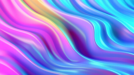 Fototapeta premium Holographic foil texture wavy background