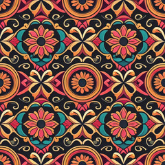 Fototapeta premium seamless pattern with flowers